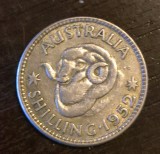 Moneda Australia - 1 Shilling 1952 - Argint
