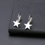 Cercei din inox Argintiu cu Tortita STAR N1565