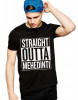 Tricou negru barbati - Straight Outta Mehedinti - XL, THEICONIC