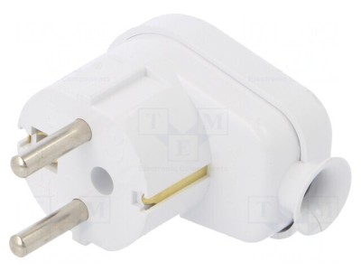 Conector Alimentare AC Tată Alb 250V 16A 3 PIN foto
