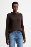 Marc O&#039;Polo pulover de bumbac culoarea maro, cu turtleneck, 511605960419