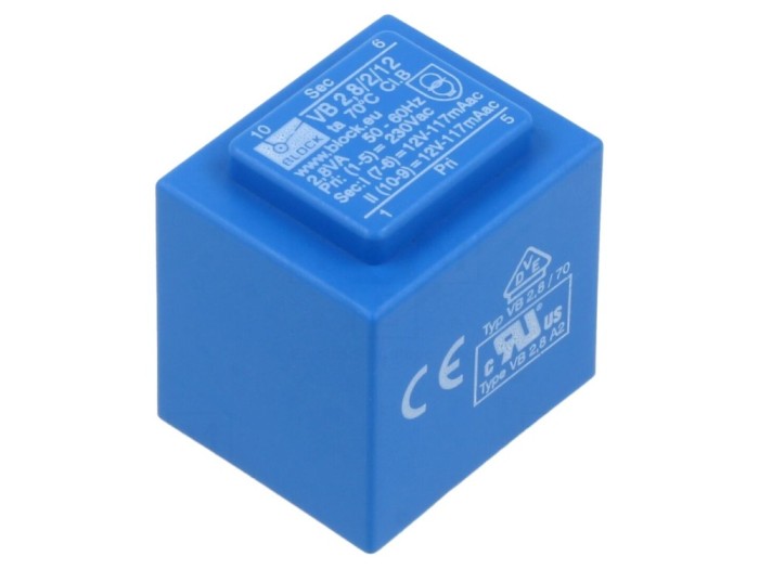 Transformator PCB 2,8VA 230VAC 12V