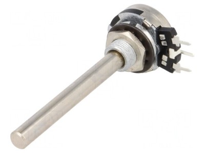 Potentiometru axial 2,5k&amp;Omega; 200mW THT 6mm metalic foto