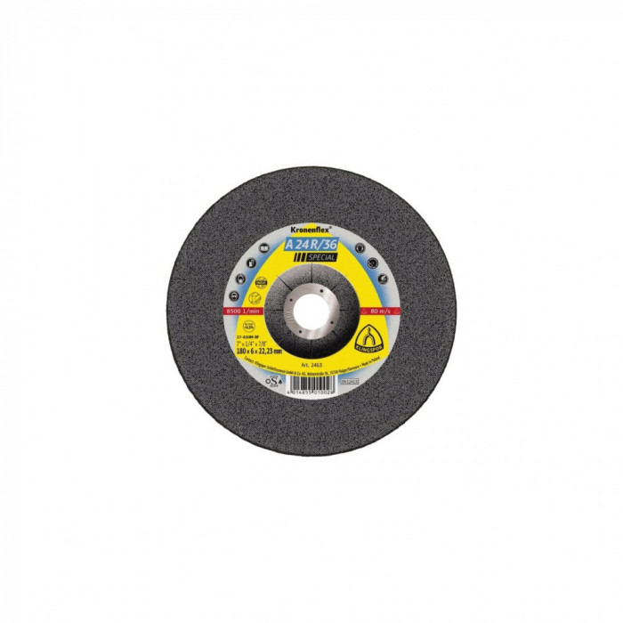 A 24 R 36 disc polizare, 125 x 6 x 22,23 mm cu centru depresat, Klingspor 2830