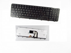 Tastatura laptop HP Pavilion dv6 neagra US cu iluminare foto
