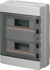 Tablou electric aplicat Elettrocanali 24 module IP65 IK08 cu usa transparenta