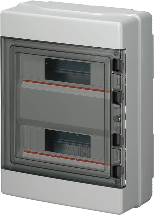 Tablou electric aplicat Elettrocanali 24 module IP65 IK08 cu usa transparenta