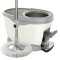Set galeata cu pedala si mop rotativ 360&Acirc;&deg;, flippy, cu actiune centrifuga x4, pentru uz casnic, maner din otel inoxidabil telescopic, 2 capte din bumb