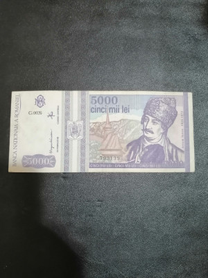 Bancnota CINCI MII LEI - 5.000 Lei - Mai 1993, circulata foto