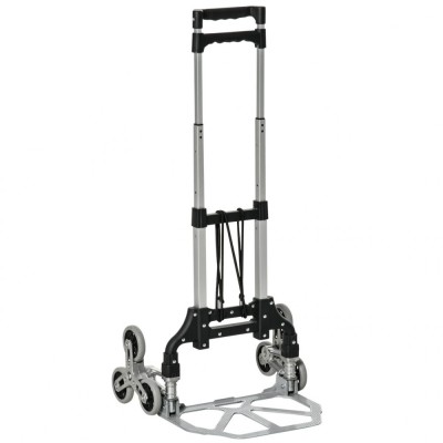 Carucior transport marfa pentru scari, trepte, 6 roti, max 70 kg, 47x47x100 cm foto