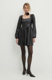 Answear Lab rochie culoarea negru, mini, evazată
