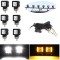 6 x LED Lumini de lucru Alb DRL Galben Hallo Lampe 12V 24V pentru Camion tractor Suv 4x4 Flood Beam