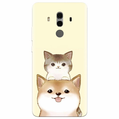 Husa silicon pentru Huawei Mate 10, Two Cat foto