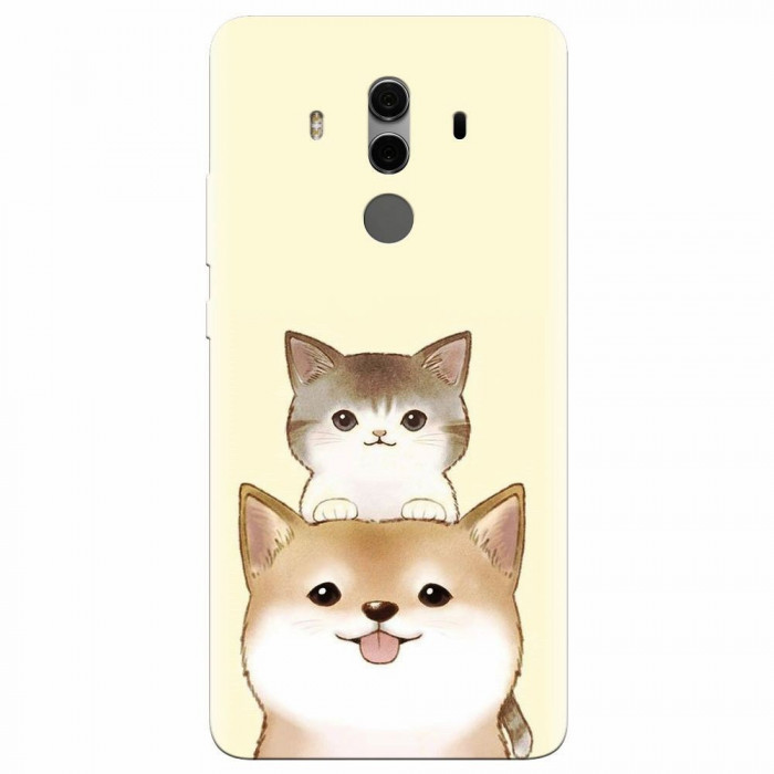 Husa silicon pentru Huawei Mate 10, Two Cat