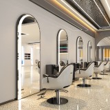 Consola de coafură consola de frizerie consola de cosmetică oglindă LED cu ramă de aluminiu 180x80 PRO