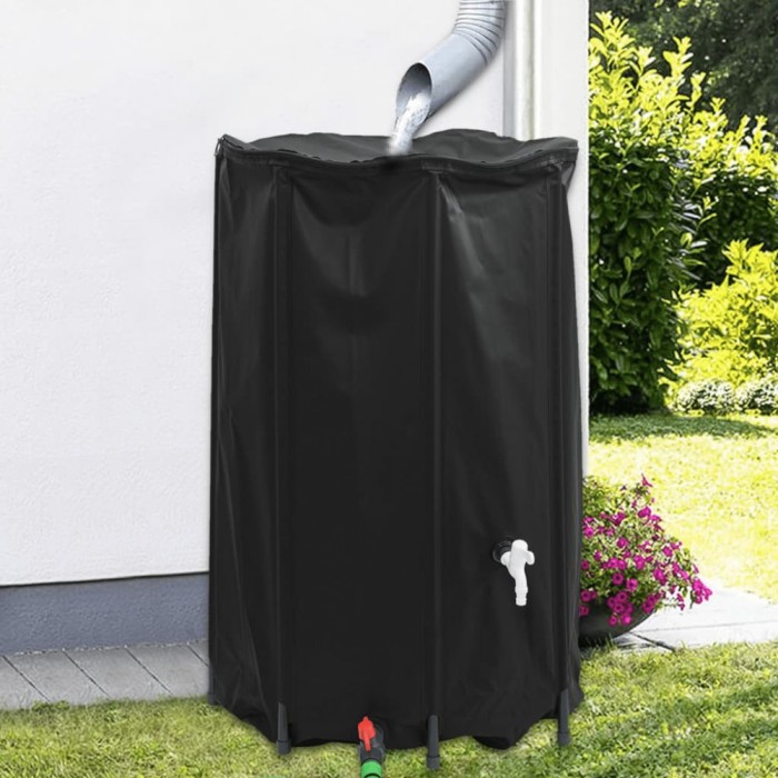 vidaXL Rezervor de apă cu robinet, pliabil, 500 L, PVC