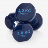 Gantere Fitness 2 kg x 2 Bleumarin