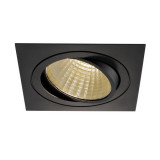 Spot incastrat, NEW TRIA 150 Ceiling lights, black LED, 3000K, square, black, 30&deg;, 29W, incl. driver, clip springs,, SLV