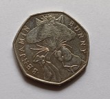 Marea Britanie / Anglia -50 Pence 2017-Benjamin Bunny, Europa