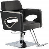 Scaun de coafat Bianka hidraulic rotativ pentru salonul de coafură Suport cromat scaun de coafor