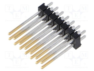 Conector SAMTEC șir pini tată 14 pini 2,54mm drept THT aurit foto