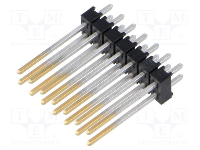 Conector SAMTEC șir pini tată 14 pini 2,54mm drept THT aurit