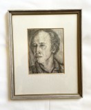 Autoportret in creion semnat de artistul suedez STACKEBY, datat 1937, Portrete, Carbune, Realism