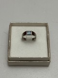 INEL AUR alb 18K + AQUAMARIN = 0.50Ct - Topaz - Vintage - 3g !, 46 - 56