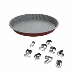 Set tava de copt si 9 forme pentru prajituri Sweet Cherry, Tognana, otel carbon