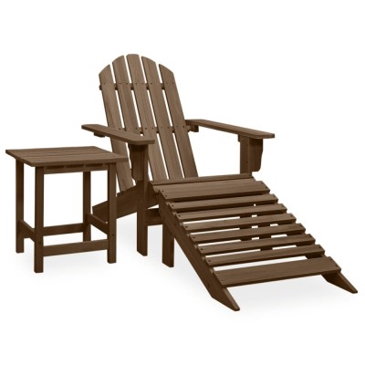 Scaun de gradina Adirondack &amp;amp; otoman&amp;amp;masa maro, lemn masiv brad foto