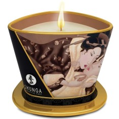 Shunga Candle Chocolate - Lum&acirc;nare de Masaj cu Aromă de Ciocolată, 170 ml