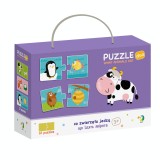 Duo Puzzle - Hrana animalelor (2 piese) PlayLearn Toys, Dodo