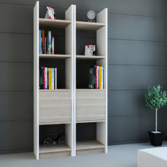 Corp biblioteca, Decorotika, Esbi 102, 66.2x150x29.5 cm, Alb / Cordoba