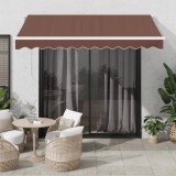 Gossi copertina retractabila manual cu led, maro, 300x250 cm