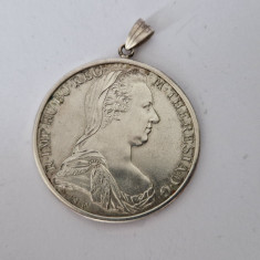 Thaler Maria Theresia Pandantiv in Argint - Rebatere Restrike Argint 1780