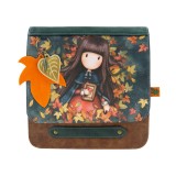 Geanta fashion cu clapeta Gorjuss-Autumn Leaves, Jad