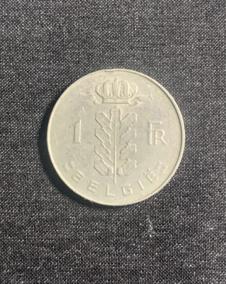 Moneda 1 franc 1973 Belgia foto