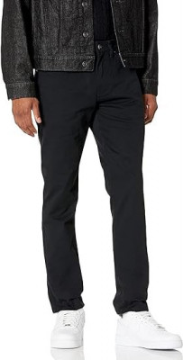 Pantaloni din twill elastic, slim-fit Amazon Essentials, Marimea 30W x 28L - S (Talie 77.5 cm) - RESIGILAT foto