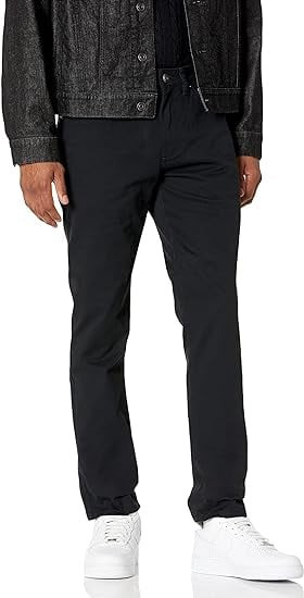 Pantaloni din twill elastic, slim-fit Amazon Essentials, Marimea 30W x 28L - S (Talie 77.5 cm) - RESIGILAT