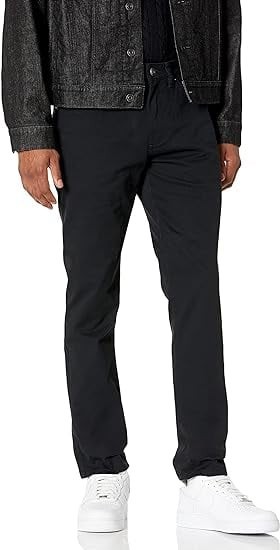 Pantaloni din twill elastic, slim-fit Amazon Essentials, Marimea 30W x 28L - S (Talie 77.5 cm) - OUTLET