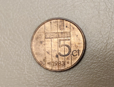 Netherlands / Olanda - 5 Cent (1983) Queen Beatrix - monedă s244 foto