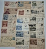 Carte postala 70 bucati Plic Centenarul Marcii Postale Romanesti 1958 doua bucati