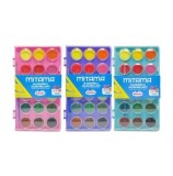 Cumpara ieftin Acuarele Mitama, diametru pastila 2.9 cm, 2 pensule, 18 culori