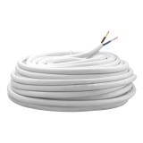 Cablu Electric MYYM 2x1mm, Litat, Cupru, Alb, 100m, Flexibil, Izolat PVC, Instalatii Electrice Casnice, Prelungitor, Panouri Solare