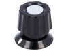 Buton rotativ negru cu indicator ABS 6mm