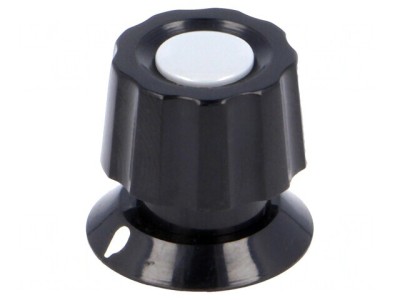Buton rotativ negru cu indicator ABS 6mm foto