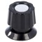 Buton rotativ negru cu indicator ABS 6mm