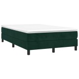 Cumpara ieftin Pat box spring cu saltea, verde inchis, 120x190 cm, catifea