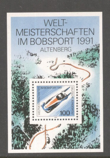 Germany Bundes 1991 Bob world championship perf. sheet Mi.B23 MNH DA.165