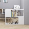 Comoda TV vidaXL, Alb, 80x24x63 cm, PAL, Dulap TV Modern, Mobila Living, Spatiu Depozitare, Design Elegant